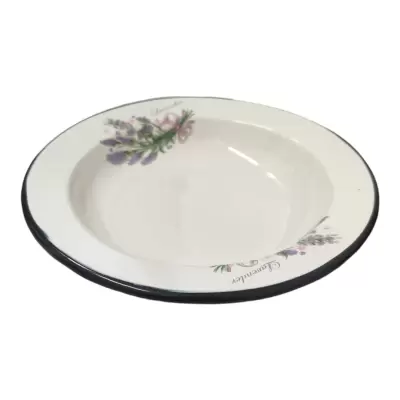 Farfurie emailata 24.5 cm decorata 0406id